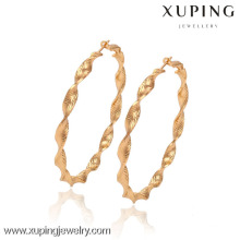90436-Xuping горячей продажи 18-каратного золота серьги обруча латуни ювелирных изделий с высокое качество